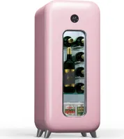 Klarstein Freistehender Weinkühlschrank 1 Zone, Getränkekühlschrank Klein, Kleiner Weinschrank, Wein-Kühlschrank Klein mit Glastür, Indoor/Outdoor Flaschenkühlschrank, Wine Fridge, 15 Flaschen