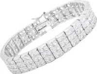 Damenarmband mit Zirkonia dreireihig aus 925er Silber SB0043