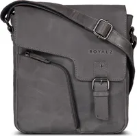 ROYALZ Moderne Vintage Umhängetasche Herren klein Leder "Denver" kleine Ledertasche Echtleder Herrentasche zum Umhängen Schultertasche für Alltag Freizeit Arbeit