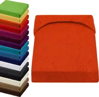FROTTEE Spannbettlaken 120x200-130x200cm Spannbetttuch, Farbe: Orange