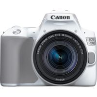 Canon EOS 250D + EF-S 18-55mm f/4-5.6 IS STM, 24,1 MP, 6000 x 4000 Pixel, CMOS, 4K Ultra HD, Touchscreen, Weiß