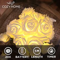 10er LED Sonnenblumen Lichterkette Batterie Blumen Deko Lichterkette Innen