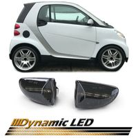 Dynamische LED Seitenblinker Schwarz für Smart Fortwo Cabrio Coupe 451 ab 07