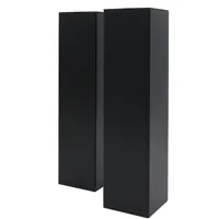 Dosenritter | 2 x eckige Spaghetti Aufbewahrung / Vorratsdose, aromadicht aus Metall für ca. 330g Earl Grey | 26,7 x 6,8 x 6,8 cm (H,B,T) | Schwarz XL