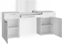 Vicco Schminktisch Irma, 190 cm, Weiß Hochglanz