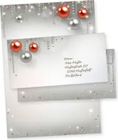 Gala Design 500 Sets Weihnachtsbriefpapier mit Umschlag ohne Fenster, weihnachtliches Papier A4 Druckerpapier