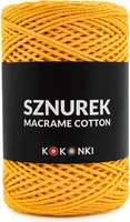 Kokonki Makramee Baumwollgarn 2mm Kurkuma, 200m, 100% recycelte Baumwolle