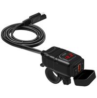 INF USB-C / USB-Schnellladegerät für Auto und Motorrad Schwarz