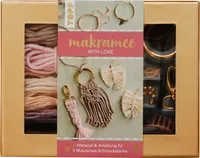 Makramee-Schmuckset "With Love" (Rosé/Natur)
