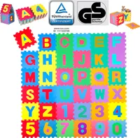 KIDUKU 86 teilige Puzzlematte - Kinderspielteppich, Spielmatte, Spielteppich für Baby & Kinder