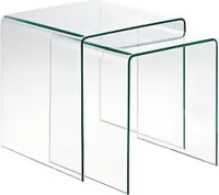 Beistelltisch >7/107< in Klarglas, Glas - 42x42x42cm (BxHxT)