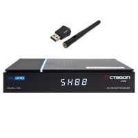 Octagon SX88 V2 4K UHD Sat IP-Receiver mit 600Mbit/s WLAN Stick (Linux E2 + Define OS, DVB-S2)