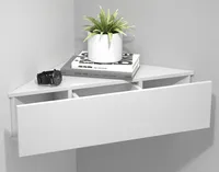 UsalS Nachttisch wandhängend Eck 1 Schublade weiß.