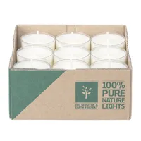 WENZEL PURE Teelicht 100% Rapswachs Brenndauer ca. 4 Stunden, weiß (27er Pack)