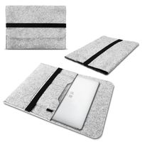 Notebook Laptop Tasche Sleeve Schutztasche Hülle Tablet Macbook Filz Ultrabook, Größe:11 - 11.6 Zoll, Farbe:Hellgrau