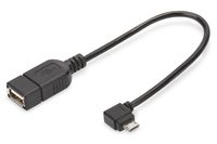 DIGITUS USB 2.0 Adapterkabel Micro USB-B - USB-A 0,15 m