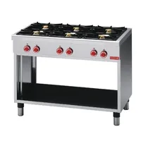 Plynový sporák Gastro M 65/110CEG | nerezová oceľ | 6 horákov