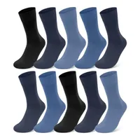 10 Paar Socken 100% Baumwolle Damen & Herren Socken ohne Gummidruck und ohne Naht  - Jeans Blau Schwarz 39-42