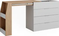 Vicco Stół rzemieślniczy Iva, 95.5 x 80 cm rozkładana, 4 szuflady, Biały