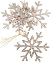 Hängende Schneeflocke - gold 4 Stück