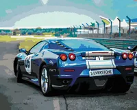 Zuty - Malen nach Zahlen - SPORTLICHES BLAUES AUTO FERRARI, 40x50 cm, ohne Keilrahmen
