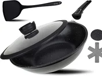 KEN HOM nepriľnavá sada wok 31 cm 4-dielna