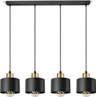 LUXOLAR - Led Deckenleuchte - 4 flammig Deckenlampe Schwarz E27 60W - Hängelampe wohnzimmer für Wohnzimmer, Küchen
