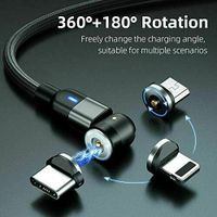 Magnetisches USB-Kabel drehbar 360°&180° Micro USB/Typ C/für Apple cnn Ladekabel 2m