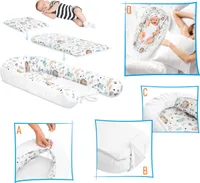 kompletná súprava 3 v 1 detské hniezdo podložka do postieľky a vankúš Bezpečné a ergonomické pre vaše dieťa Ježko
