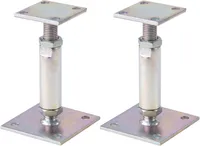 Alberts Pfostenträger | höhenverstellbar, zum Aufschrauben | galvanisch verzinkt, dickschichtpassiviert | Höhe 150 - 190 mm | 2er Set