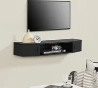 Nástěnná police na TV 'Tørring' se 2 dvířky 110 x 30 x 17,5 cm černá