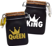 Spardosen Set King/Queen Design2 Schwarz Größe L 1 Liter