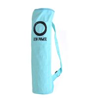 Zen Power Yoga-Tasche aus Baumwolle, Yoga-Beutel, 63x25cm, Farbe: mint