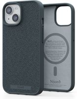 Njord Collections Stoff Handyhülle, Geeignet für iPhone 15, 2 Meter sturzsicher, 100% recyceltes Material, Mag-kompatibel, Grau