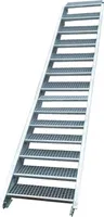 Stahltreppe verzinkt 14 Stufen Geschosshöhe 210-280cm / Stufenmaße 90 cm x 24 cm