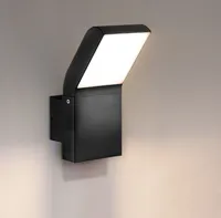 LED Außenleuchte schwarz Außenlampe Wandleuchte Standleuchte Aluminium Wegeleuchte 1504A Wandleuchte ohne Bewegungsmelder