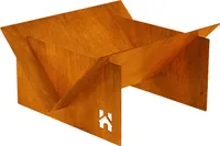 HOME DELUXE - Feuerschale ÄTNA - 34 x 65 x 58 cm - wetterbeschändig, edle Rostoptik I Feuerkorb, Feuerstelle, Feuerschale