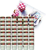 48er Set Sturzglas 350 ml Marmeladenglas Einmachglas Einweckglas To 82 Obst Deckel incl. Rezeptheft