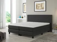Boxspringbett FLORENZ 180x200cm Härtegrade H3/ H3 Stoffbezug anthrazit