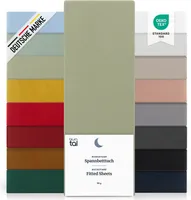 Blumtal prześcieradło 90x200cm pakiet 2 - prześcieradło z mikrofibry - oliwkowe - zielone