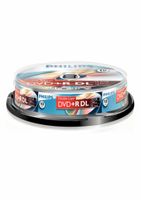 Philips DVD-Rohlinge, 240Min, 8.5GB, bedruckbare Oberfläche, Speed 8x, Spindle (10 Disc)