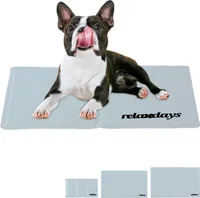 relaxdays Kühlmatte Hund grau