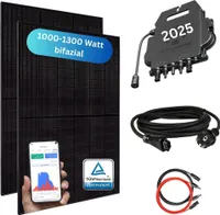 MyBasic XXL Balkonkraftwerk 1000+ Watt inkl. Wechselrichter (APsystems 2025) - Anschlusskabel 5m -
