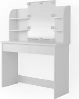 Vicco Toaletní stolek Charlotte, 108 cm s LED osvětlením, Bílá