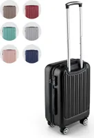 Easy Move ABS Hartschalenkoffer - Trolley Koffer mit 360° Rädern, Zahlen-Schloss - Reisekoffer, Hartschalenkoffer, Luggage (Black, 54cm)