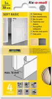 fix-o-moll Türdichtung SOFT BASIC selbstklebend weiß 1 m x 38 mm
