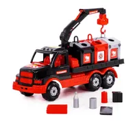 Polesie MAMMOET smetiarske auto s nakladacím žeriavom kontajnerové nákladné auto recyklačné auto