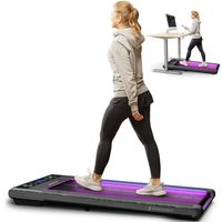 Sportstech sWalk Walking Pad Laufband mit LED - 1-6 km/h Geschwindigkeit mit interaktivem LCD-Display & App Verbindung