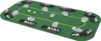 vidaXL Pokerový stůl pro 8 hráčů Skládací čtyřcestný obdélníkový stůl zelený