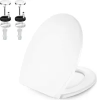 Coree TS13 Toilettensitz， Toilettendeckel WC Sitz mit Absenkautomatik Quick Release Funktion ，Antibakteriell Klodeckel aus Duroplast ，Softclose ，Weiß